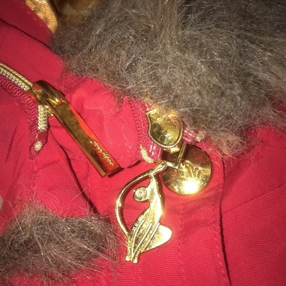 BABY PHAT GIRLZ vintage duck down puffy jacket faux fur hood that zips off SZ M - Picture 6 of 9